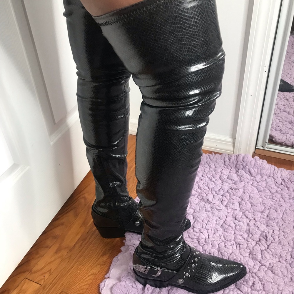Patent Leather Boots